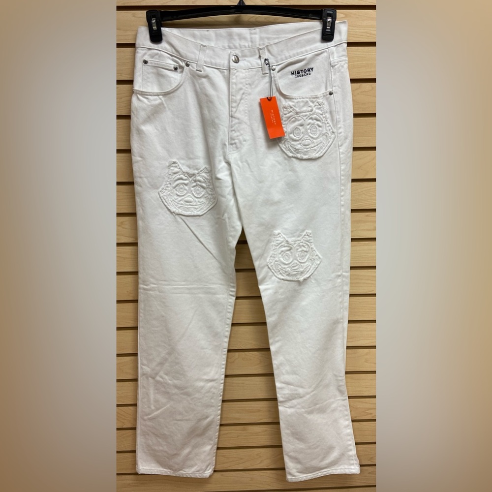 NWT ICEBERG MEN FASHIONABLE JEANS MADE IN ITALY SIZE 36 INSEAM 34 MSRP $295.00